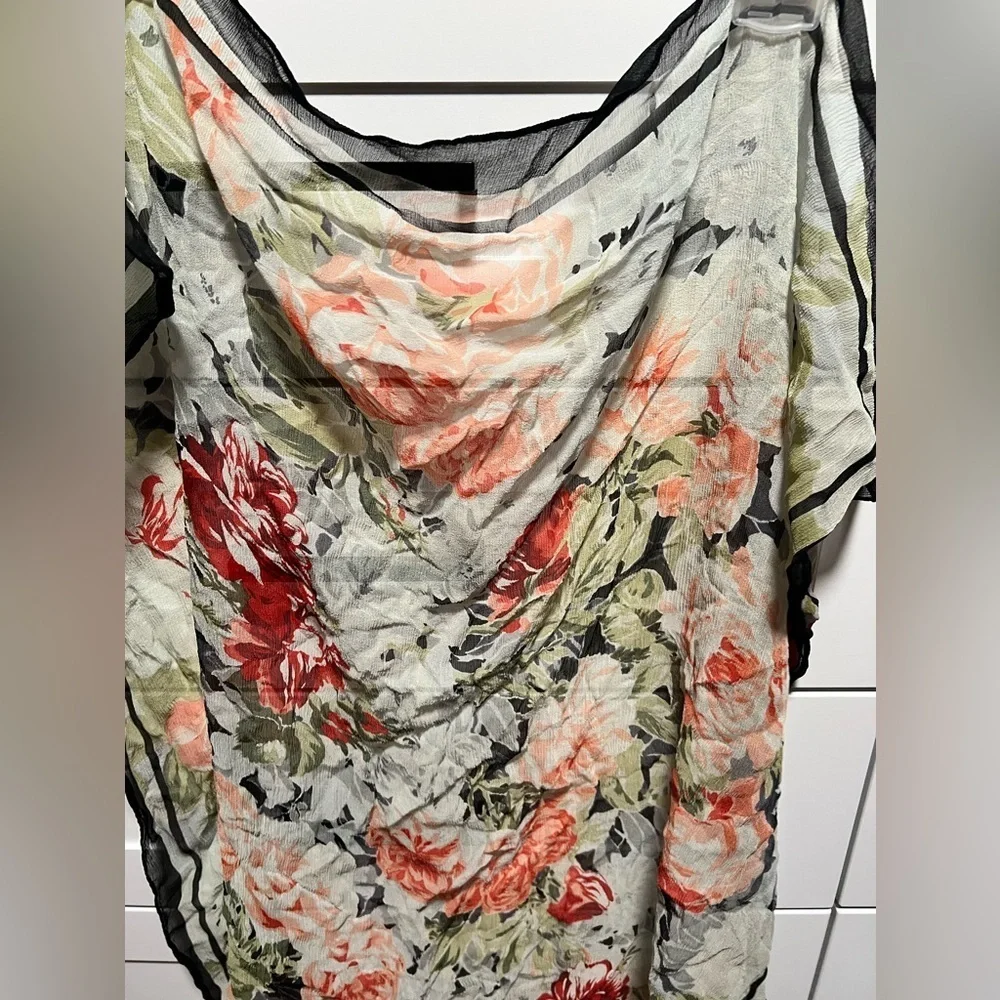 Floral colorful scarf